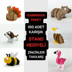 100 ADET HAYVAN ANAHTARLIK KAMPANYA
